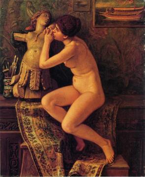 The Venetian Model Artwork by Elihu Vedder