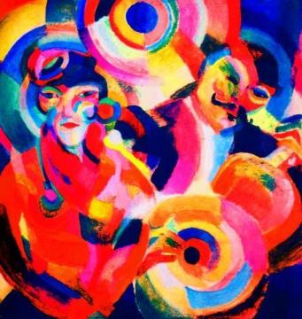 Flamenco singer Artwork by Sonia Delaunay