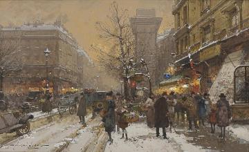 Boulevard In Paris Artwork by Eugene Galien-Laloue