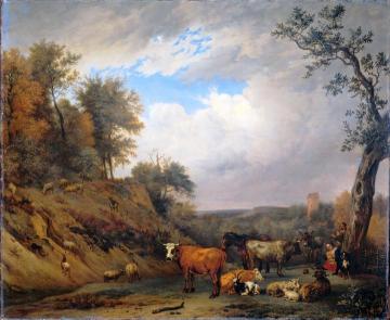 Shepherds With Their Cattle Artwork by Paulus Potter