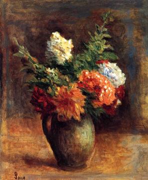 Peonies, Geraniums and White Lilacs Artwork by Maximilien Luce