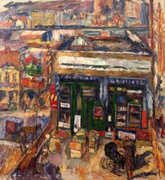 From The Artist's Window, Stores Artwork by Abraham A. Manievich