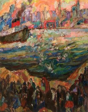 Refugees Artwork by Abraham A. Manievich