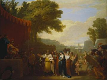 The Wife Of Arminius Brought Captive To Germanicus Artwork by Benjamin West