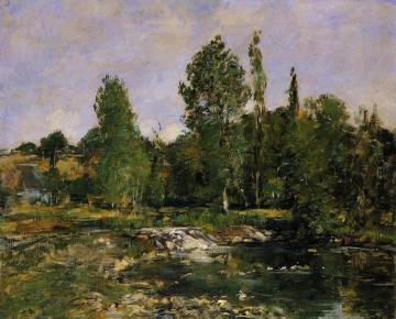 Saint-Cenery, a Pond Artwork by Eugène-Louis Boudin
