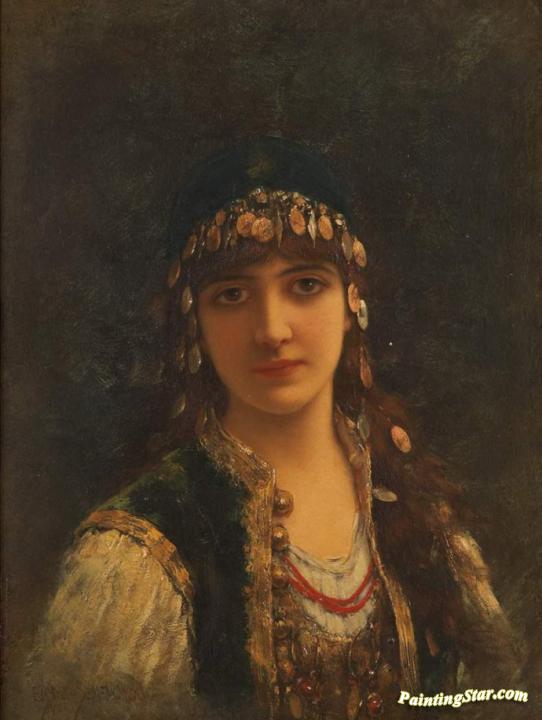 Gypsy Girl Artwork by Emile Eisman-Semenowsky