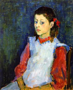 Girl in White Apron Artwork by Alexej Jawlensky