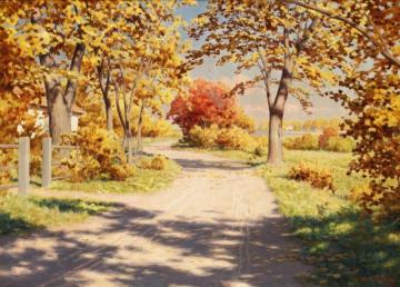 Autumn Landscape Artwork by Johan Krouthén
