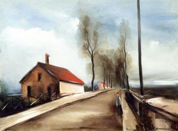 The Brezolles Road Artwork by Maurice De Vlaminck