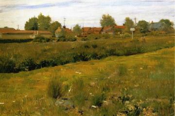Red Roofs of Bristol, Pennsylvania Artwork by William Merritt Chase