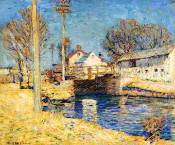 Canal Locks, Spring Artwork by Charles Rosen