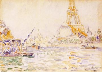 View of Paris with the Eiffel Tower Artwork by Paul Signac