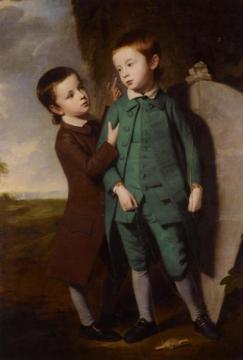 Portrait Of Two Boys With A Kite Artwork by George Romney