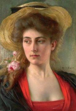 Portrait of a Young Woman Artwork by Albert Lynch