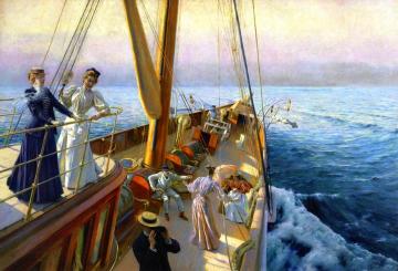 Yachting In The Mediterranean Artwork by Julius LeBlanc Stewart