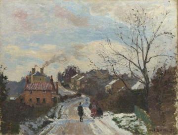 Fox Hill, Upper Norwood, London, under Snow Artwork by Camille Pissarro