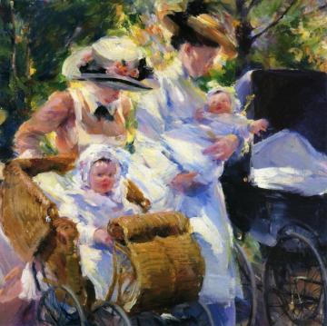 In Rittenhouse Square, 1905 Artwork by Elizabeth Sparhawk-jones