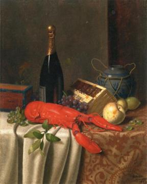 Still Life With Lobster Artwork by William Michael Harnett