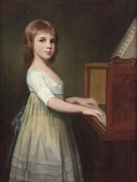 Portrait Of Miss Margaret Casson At The Piano Artwork by George Romney
