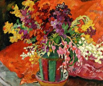 Bouquet With A Metthey Flower Pot Artwork by Louis Valtat