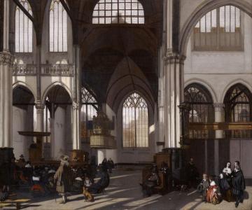 Interior Of The Oude Kerk In Amsterdam (south Nave) Artwork by Emanuel de Witte