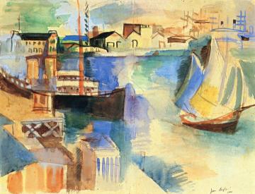 The La Manche Basin At Le Havre Sean From Tte Southampton Dock Artwork by Jean Dufy