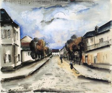 Village Street Artwork by Maurice De Vlaminck