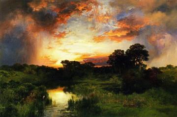 Sunset From The Inlet Artwork by Thomas Moran