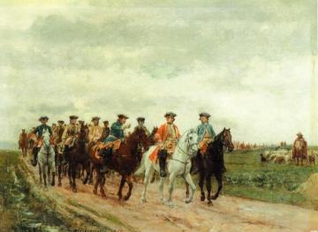 Maurice, Comte De Saxe Leading His Troops Artwork by Jean Louis Ernest Meissonier