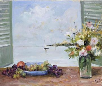 Window Overlooking The Sea Artwork by Marcel Dyf