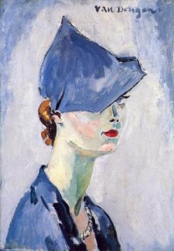 The Blue Hat Artwork by Kees Van Dongen