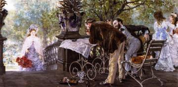 Planing A Journey Artwork by Adolph von Menzel