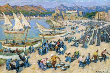 The Return of the Fishermen Artwork by Jac Martin-ferrieres