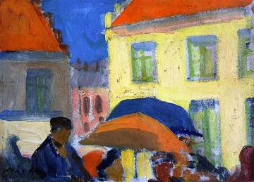 Landscape (bruges?) Artwork by Odon Márffy