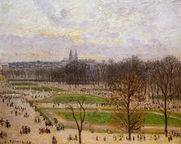 The Tuilleries Gardens: Winter Afternoon Artwork by Camille Pissarro
