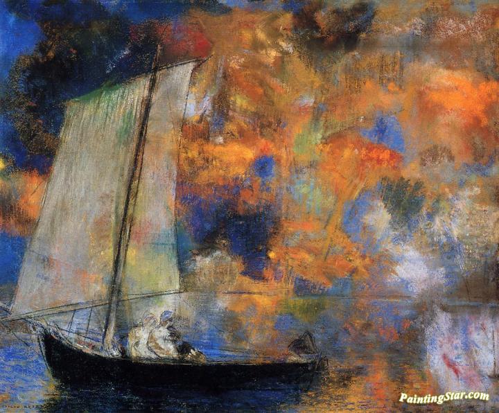 Flower Clouds Artwork by Odilon Redon