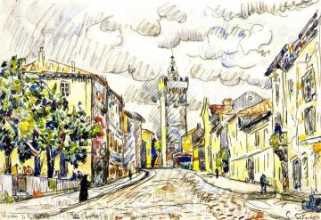 The Tower, Viviers Artwork by Paul Signac