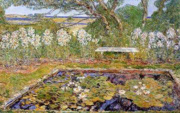 A Long Island Garden Artwork by Frederick Childe Hassam