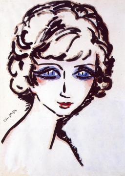 Woman With Blue Eyes Artwork by Kees Van Dongen