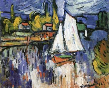 View Of The Seine Artwork by Maurice De Vlaminck