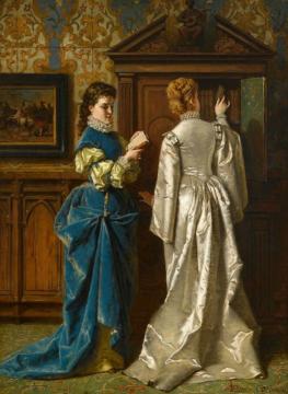 Choosing A Book Artwork by Wladyslaw Bakalowicz