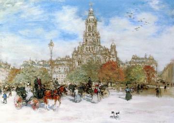 Trinité de Monts, Paris Artwork by Jean-François Raffaëlli