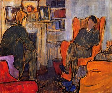 Conversation At Asheham House Artwork by Vanessa Bell