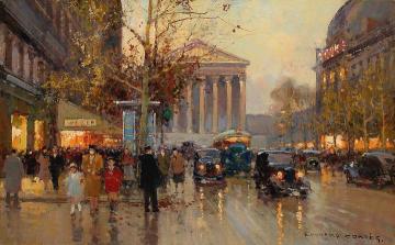 Rue Royale, Madeleine Artwork by Edouard Léon Cortes