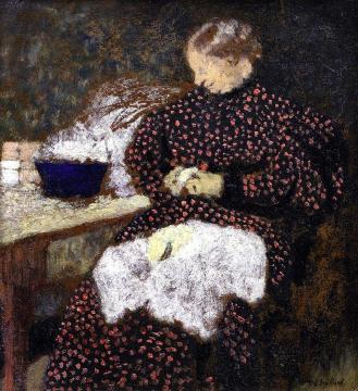 Madame Vuillard Peeling Vegetables Artwork by Edouard Vuillard