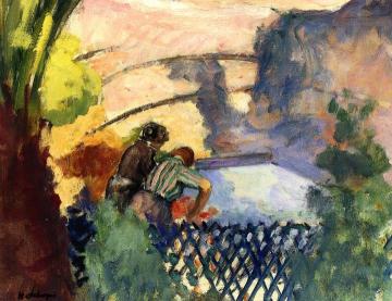 Woman Washing Clothes Artwork by Henri Lebasque