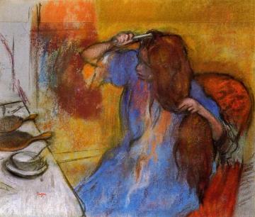 Woman Brushing Her Hair Artwork by Edgar Degas