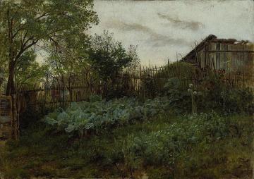The Back Garden Artwork by Adolph von Menzel