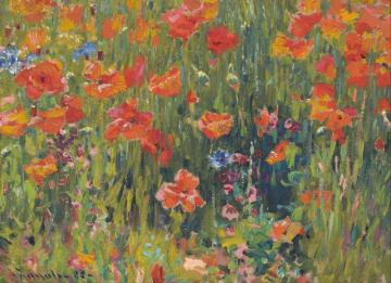 Poppies Artwork by Robert Vonnoh