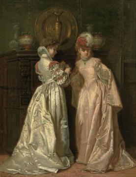 Admiring The Pearls Artwork by Wladyslaw Bakalowicz